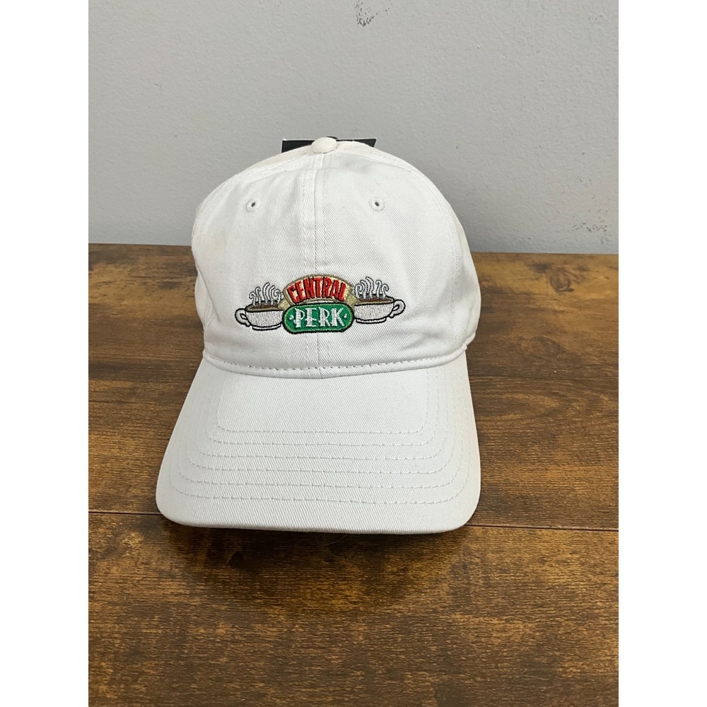 Friends Central Perk Hat Baseball Cap White‎ TV Show Bioworld Adjustable NWOT